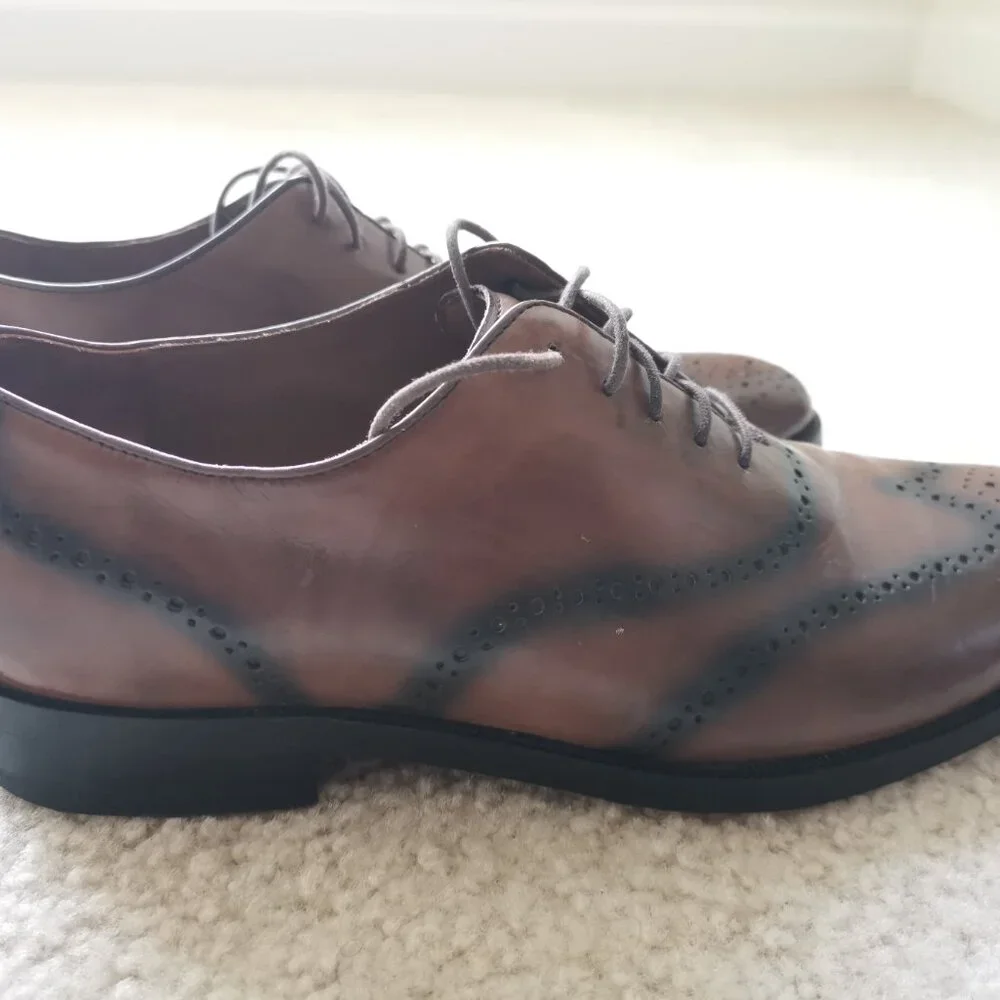 Cole Haan Preston Wholecut Oxford Wingtip - Color Chestnut - Size 10 Very nice! - Picture 2 of 7